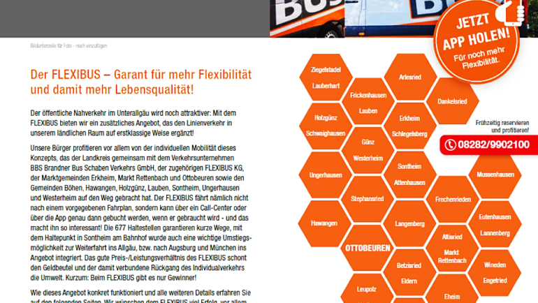 FLEXIBUS – Anrufen. Einsteigen. Mobil sein.