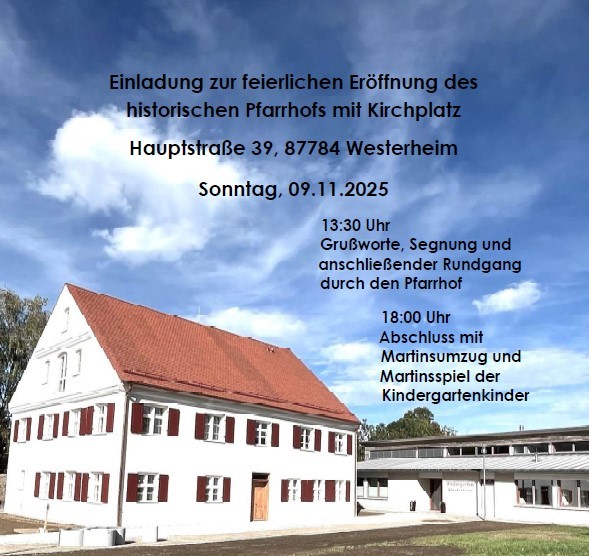 Eröffnung des Historischen Pfarrhofs am 09. November 2025